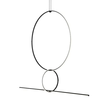 Suspension Arrangements 3 LED métal blanc noir / 3 éléments - H 140 x L 170 cm - Flos