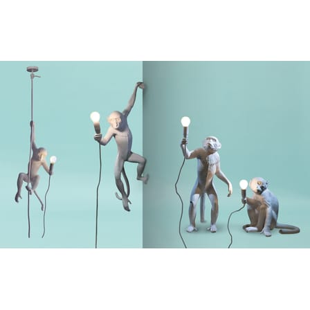Suspension Monkey Hanging plastique blanc / Indoor - H 80 cm - Seletti