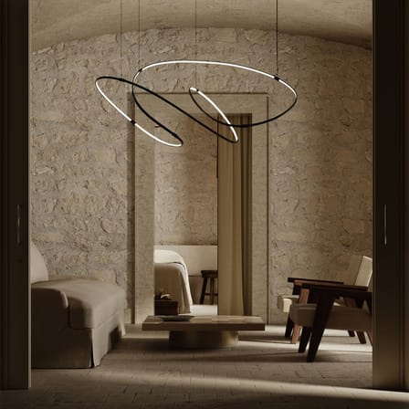 Suspension Zigouzi LED métal noir / L 150 cm - Dix Heures Dix