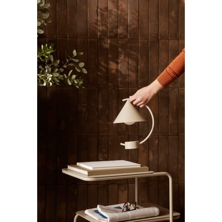 Table d'appoint Level métal beige / 55 x 35 x H 45 cm - Ferm Living