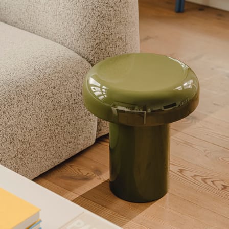 Table d'appoint Miko métal vert / Ø 40 x H 46 cm - NOO.MA