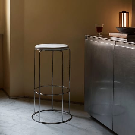 Tabouret haut Wire VP16 métal / H 75 cm - Verner Panton, 1981 - &tradition