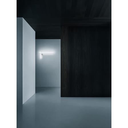 Applique Coordinates W2 gris argent métal LED / 80 x 40 cm - Flos