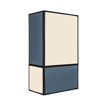 Applique Radieuse tissu blanc bleu beige / H 36 cm - Coton / Non électrifiée - Maison Sarah Lavoine