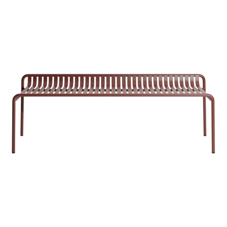 Banc Week-end métal rouge / Aluminium - L 156 cm - Petite Friture