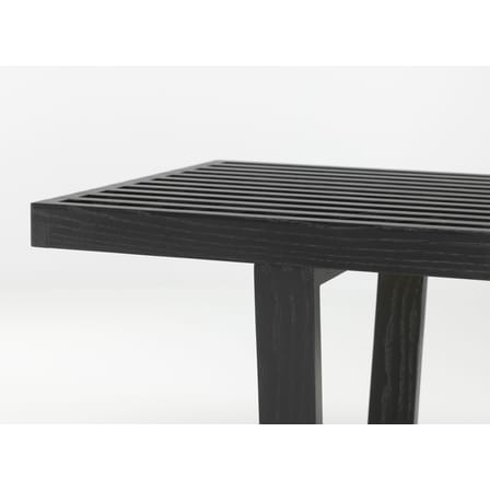 Nelson Bench Bench wood black / L 122 cm - By George Nelson, 1946 - Vitra