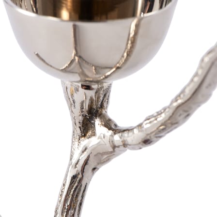 Bougeoir Twiggy XS métal argent / L 18 x H 14 cm - Pols Potten
