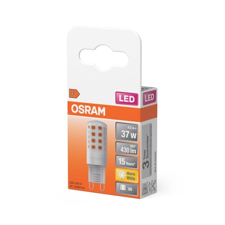 Capsule LED bulb G9 glass white Frosted / 4,2W (= 37W) - Warm white - Osram