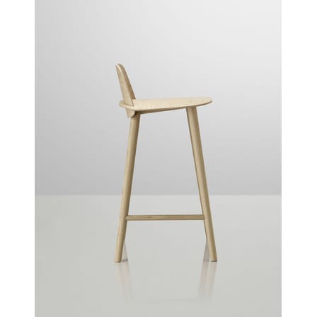 Chaise de bar Nerd bois naturel / H 65 cm - Muuto