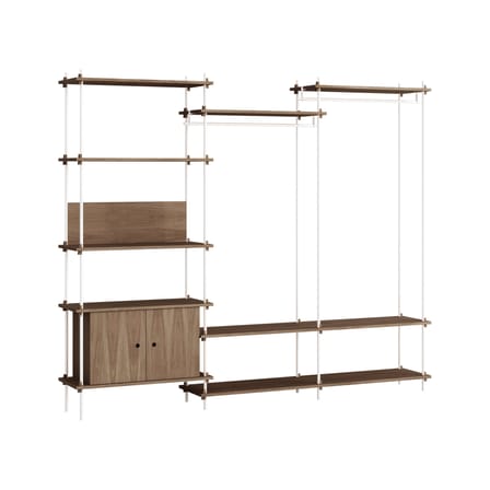 Dressing Shelving System – s.200.3.C bois marron / L 239 x H 200 x Prof. 35 cm - MOEBE