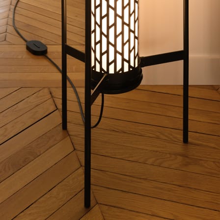 Lampadaire Belleville LED métal noir / H 154,5 cm - SAMMODE STUDIO