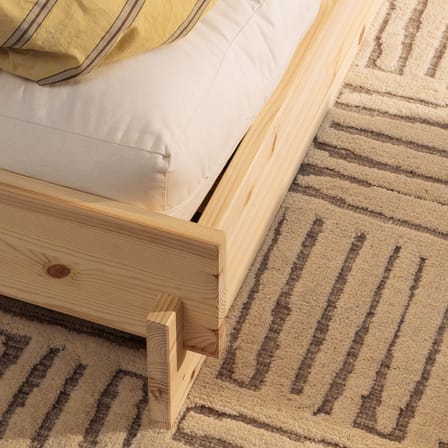 Lit double Latch / Pour matelas 140 x 200 cm - Tête de lit avec tables de chevet - KARUP