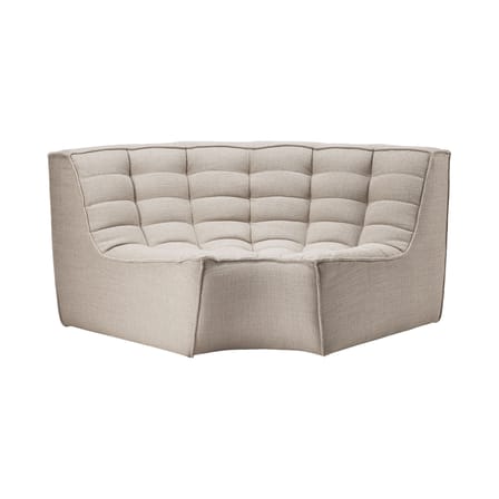 N701 Sofa UK Version textile beige / UK Version - 90° rounded corner Unit - L 120 cm - Ethnicraft