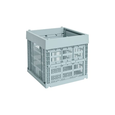 Panier Colour Crate Cube plastique bleu / 29,5 x 29,5 x H 29 cm - Recyclé - Hay