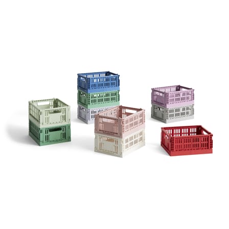 Lot de 2 paniers Colour Crate MINI plastique blanc / 17 x 13 cm - Recyclé - Hay