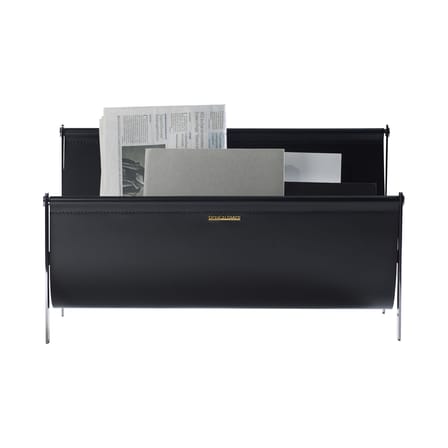 Porte-revues  métal cuir noir / L 58 cm - Opinion Ciatti