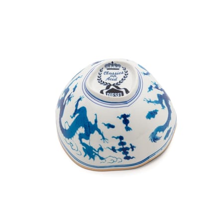Schale Classics on Acid - Dragon keramik blau / Ø 12 x H 6,6 cm - Diesel living with Seletti