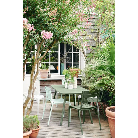 Luxembourg Stacking chair metal green - Fermob