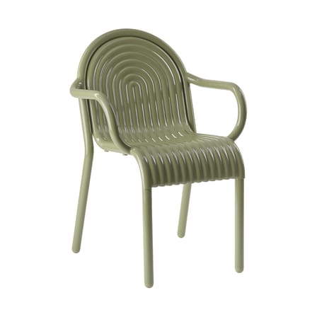 Stapelbarer Sessel Groove metall grün - Tom Dixon