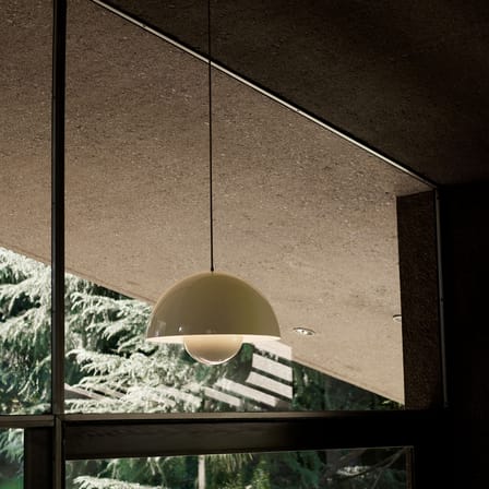 Suspension Flowerpot VP1 métal beige / Ø 23 cm - By Verner Panton, 1968 - &tradition