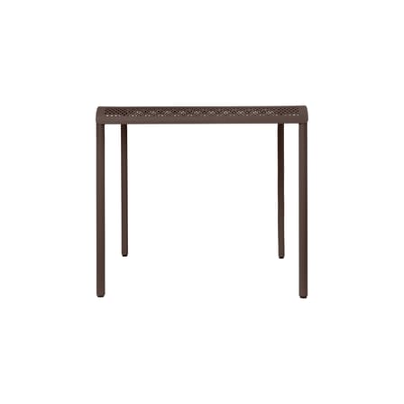 Table carrée Dapple métal marron / Perforé - 80 x 80 cm - Ferm Living