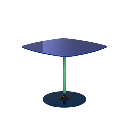 Table d'appoint Thierry verre bleu / 50 x 50 x H 40 cm - Verre - Kartell