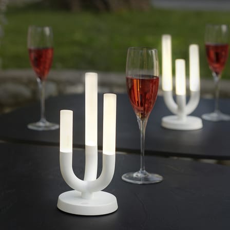 Luna LED Wireless rechargeable outdoor lamp metal white - Slide