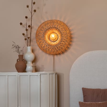 Applique avec prise Arizona / Ø 50 cm - Rotin - GOOD&MOJO