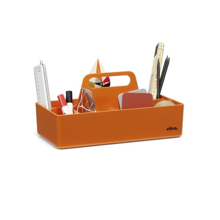 Bac de rangement Toolbox RE plastique orange / Recyclé - 32 x 16 cm / Arik Levy, 2010 - Vitra