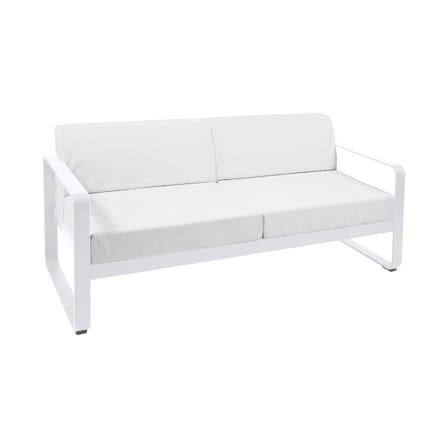 Gartensofa 2-Sitzer Bellevie metall textil weiß / L 160 cm - 2-Sitzer - Fermob