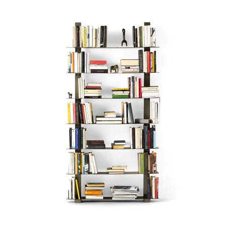Bibliothèque murale Pacifico métal gris / L 90 x H 192 cm - Opinion Ciatti