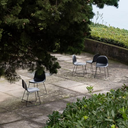 Chaise empilable 3D plastique blanc / Recyclé - Gubi