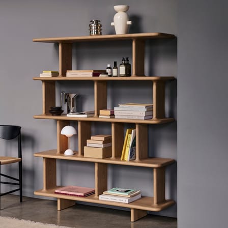 Étagère Archivo JH45 by Jaime Hayon bois naturel / L 140 x H 168 cm - &tradition