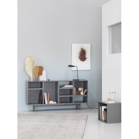 Étagère Stacked bois blanc / Large rectangulaire 65x43 cm / Avec fond - Muuto