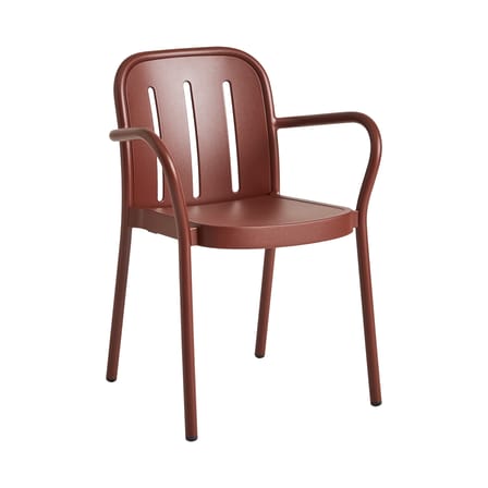 Fauteuil empilable Deville métal rouge - Hay