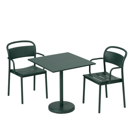 Fauteuil empilable Linear métal vert - Muuto