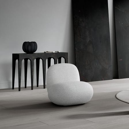 Fauteuil rembourré Toe Flat blanc / Tissu bouclé - 101 COPENHAGEN
