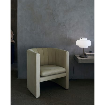 Lampe de table Copenhague SC13 LED verre blanc marron métal / Ø 33 cm - &tradition