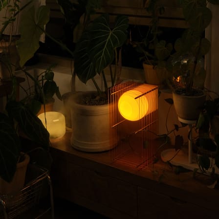 Lampe de table Lop Small Rectangle plastique orange / Lauréat Archiproducts Design Award - BANG