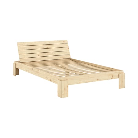 Lit double Layers Headboard / Pour matelas 140 x 200 cm - Avec tête de lit & rangements - KARUP