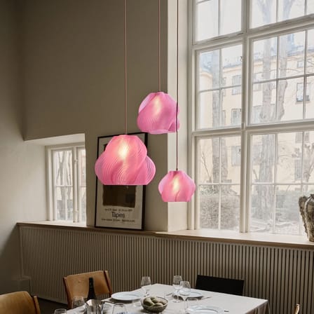 Suspension Soft Serve 02 rose / Ø 31 x H 25 cm - CRÈME ATELIER