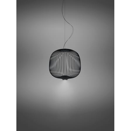 Suspension Spokes 2 piccola My Light métal noir / LED - Bluetooth / Ø 34 x H 35 cm - Foscarini