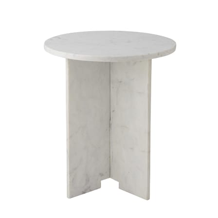 Table d'appoint Jasmia marbre blanc / Marbre - Ø 46 x H 53 cm - Bloomingville