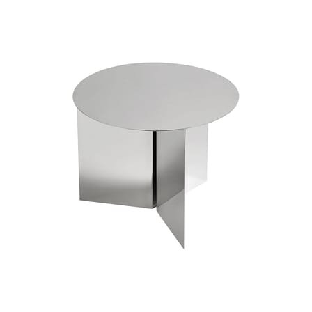 Table d'appoint Slit Metal basse argent métal / Ø 45 x H 35 cm - Hay