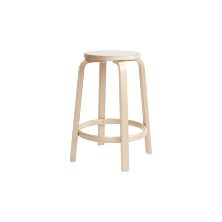 Tabouret haut 64 bois naturel / H 65 cm - Alvar Aalto, 1935 - ARTEK