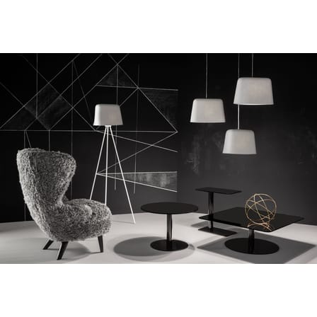 Tavolino Flash vetro nero / Vetro - 80 x 80 x H 30 cm - Tom Dixon
