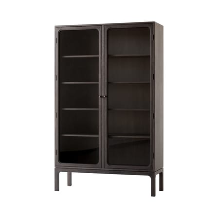 Vaisselier Trace Double SC88 bois marron / L 120 x H 192 cm - &tradition