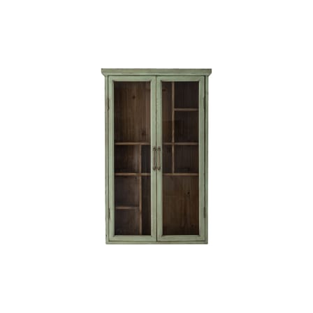 Rangement mural Hazem bois vert / Vitrine compartimentée - L 50 x P 14 x H 80 cm - Bloomingville