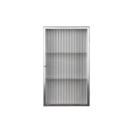 Wandablage Haze metall / B 35 x H 60 cm - Geriffeltes Glas - Ferm Living