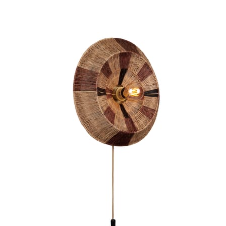 Wandleuchte mit Stromkabel Serengeti Small faser braun / Ø 45 cm - GOOD&MOJO